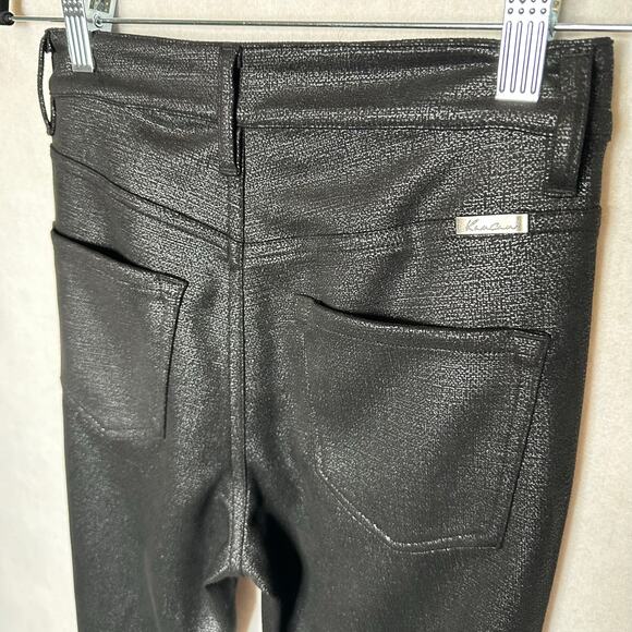 KanCan Jeans Carly Black Faux Leather Super Skinny Pants – Size 3/25 - Picture 8 of 15